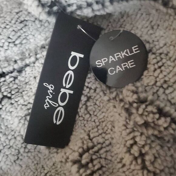 NWT BEBE GIRLS SHERPA HOODIE - Picture 5 of 5